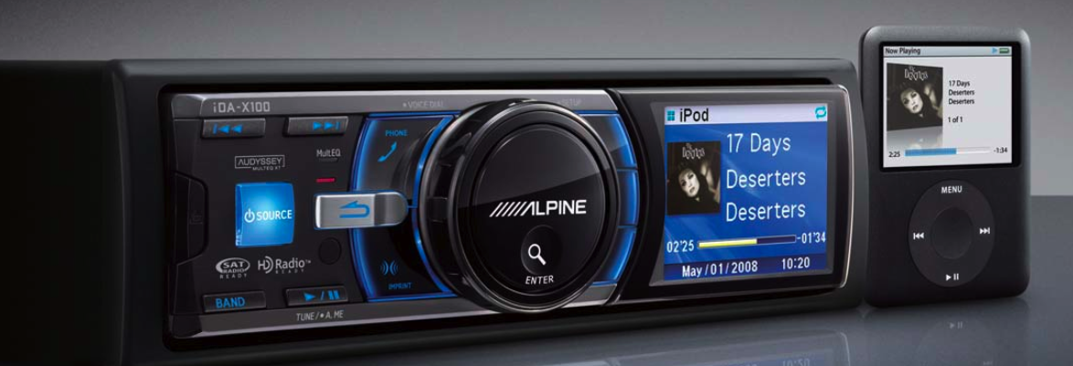 with the iPhone 3GS iOS4 when using the Alpine 100X car cd player